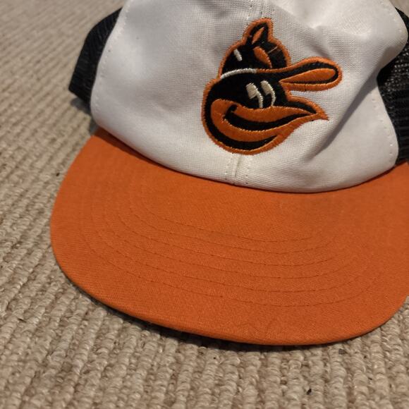 Vintage 60s 70s Baltimore Orioles Hat Orange Black Mesh MLB Snap - Picture 12 of 12
